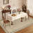 Taupe Scalloped Border 5 x 7 Ft Area Rug for Living Room Hallway