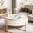 Loeta Round Coffee Table with 2 Drawers