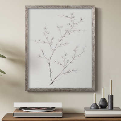 «Vintage Floral Print», reproduction encadrée en bois massif