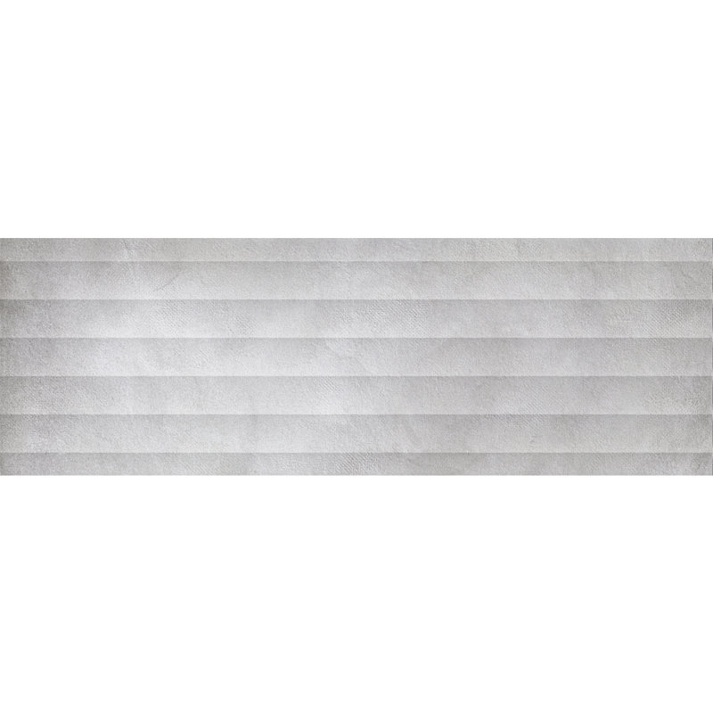 London Blanco Décor Series 12" x 36" Ceramic Wall Tile, Gray