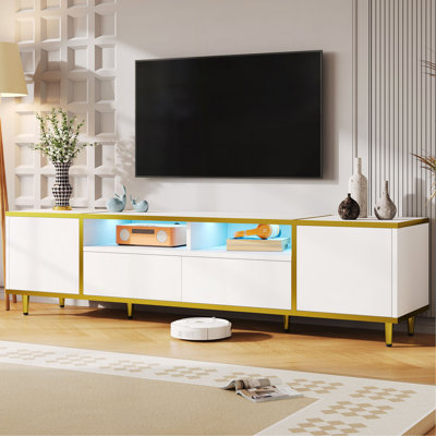 Meuble télé moderne pour téléviseur de 80 po ou moins