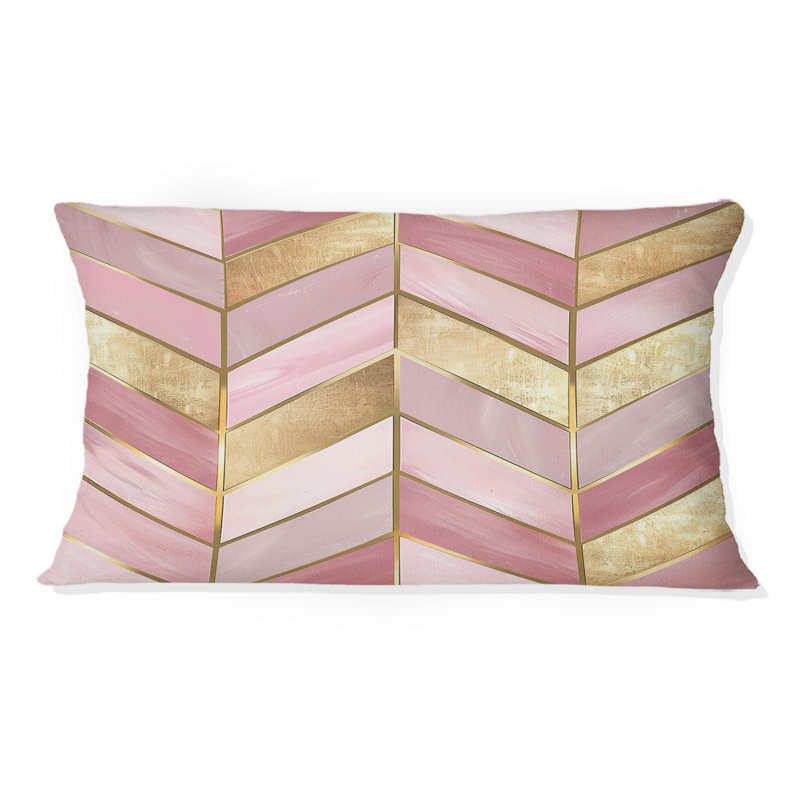 Coussin à chevrons Mid-Century