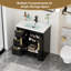 Ensemble de meuble-lavabo moderne simple 30 "avec comptoir en résine Skeen, robinet, assemblage requis-1673290153-1673290152