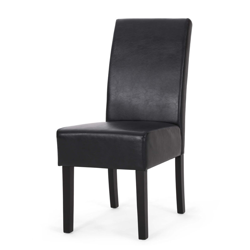 Homan 19.5'' H Upholstered Dining Chair, Black, 1