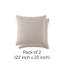 Couvre-oreillers matelassés à motif carré en microfibre à double bordure brossée avec bords passepoilés Southshore Fine Linens, lot de 2, 22 po x 22 po, os-399142817-399142846