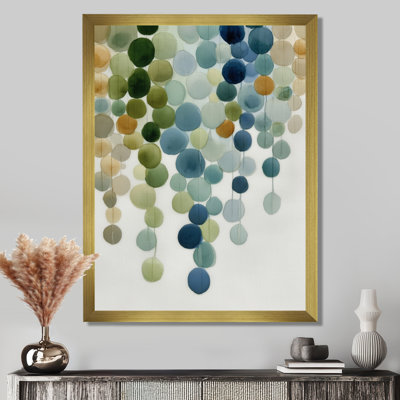 «Watercolor Minimalist Meditation Stone Collage», formes murales abstraites, art mural moderne encadré bleu