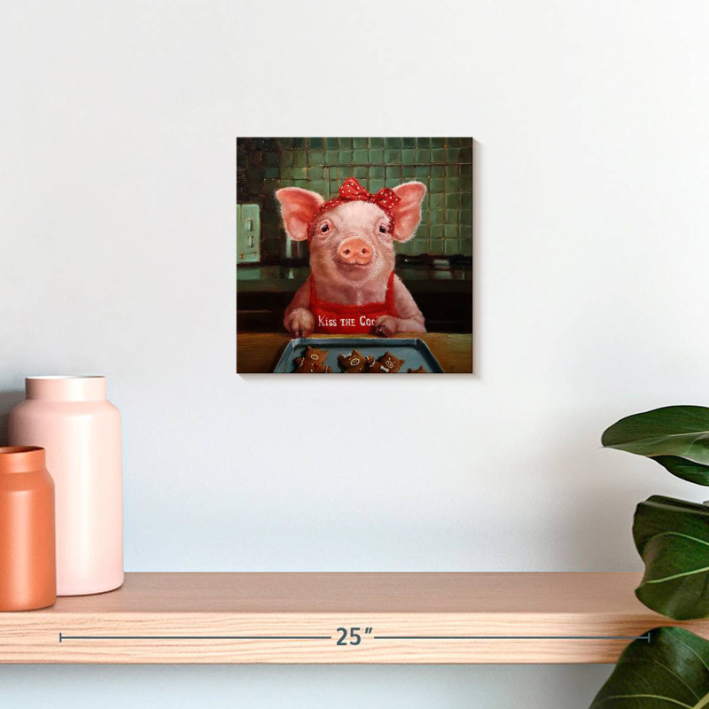 Brampt Gingerbread Pigs, 10" H x 10" W