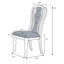 Chaises de salle à manger blanches et grises antiques (de 2), dossier, 2 chaises contemporaines élégantes, blanc / gris, assise moelleuse