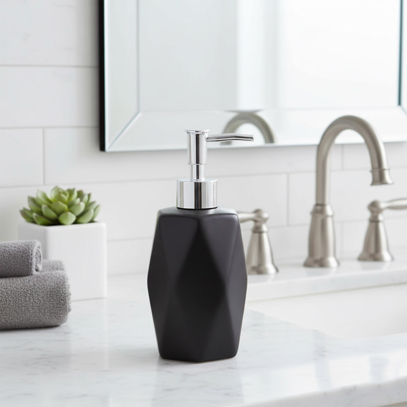 Diamond Shape Hand Soap Dispenser, Black