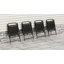 Outsunny Folding Garden Chairs Set of 4 with Plastic Seat and Back, Black