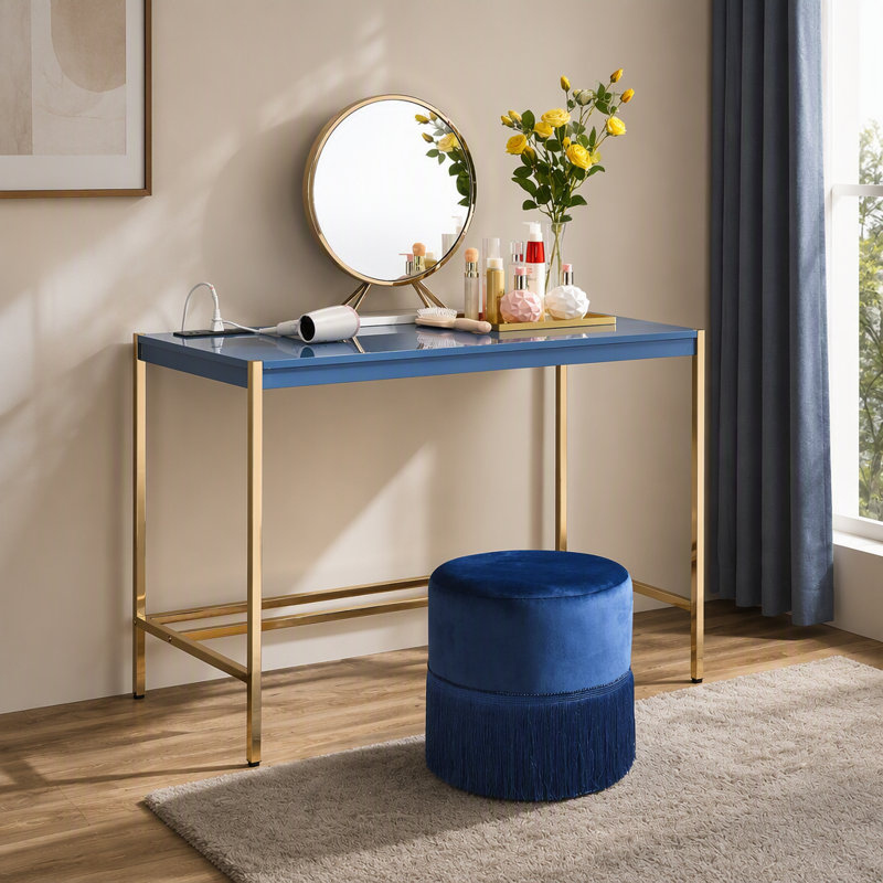 Bureau d'écriture Midriaks, Navy Blue/Gold