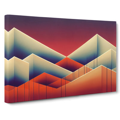 Heartwarming Abstract Mountains - Wrapped Canvas