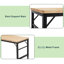 Table de travail robuste avec plateau en bois d'hévéa massif de 60 po - Hauteur réglable et patin antidérapant Capacité de charge de 2000 lb pour le bureau de 28,74 po à 38,59 po Freely Workbench