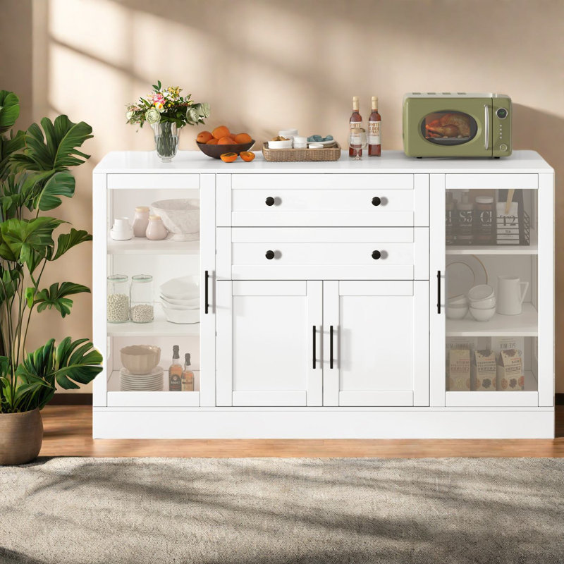 Buffets et armoires spacieux en MDF de 58,3 po pour cuisine