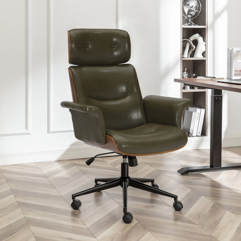 Fauteuil de direction en similicuir Dessalines, Vert