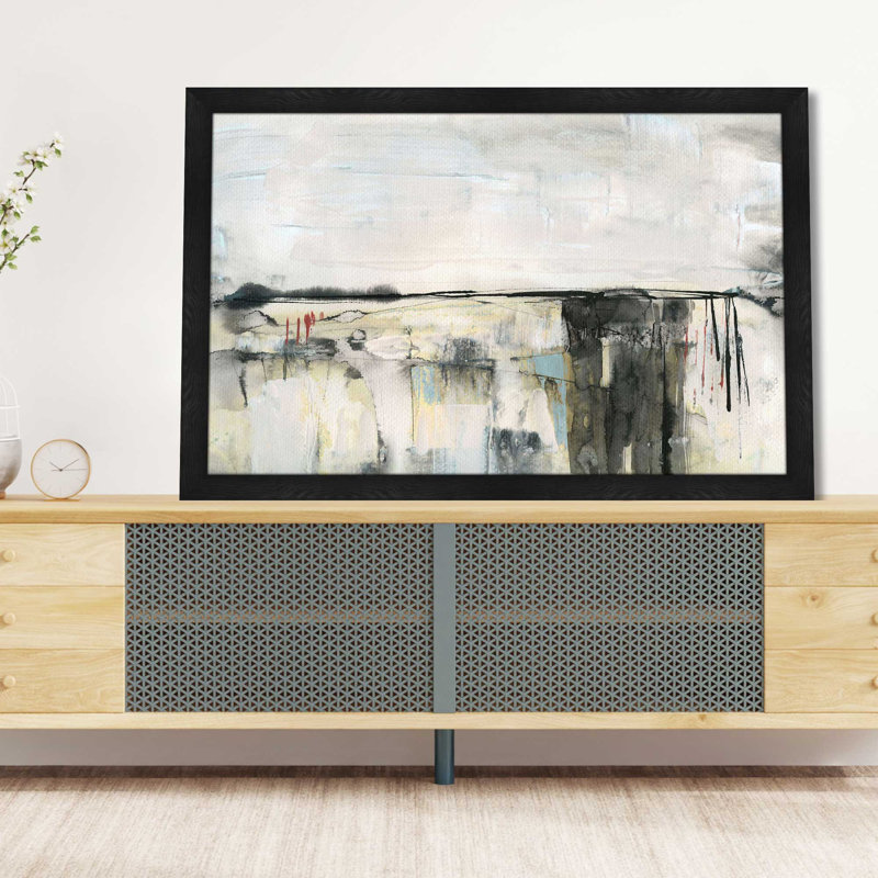 Valley View II - Peinture, L 27,5 po x H 21,5 po, Cadre noir