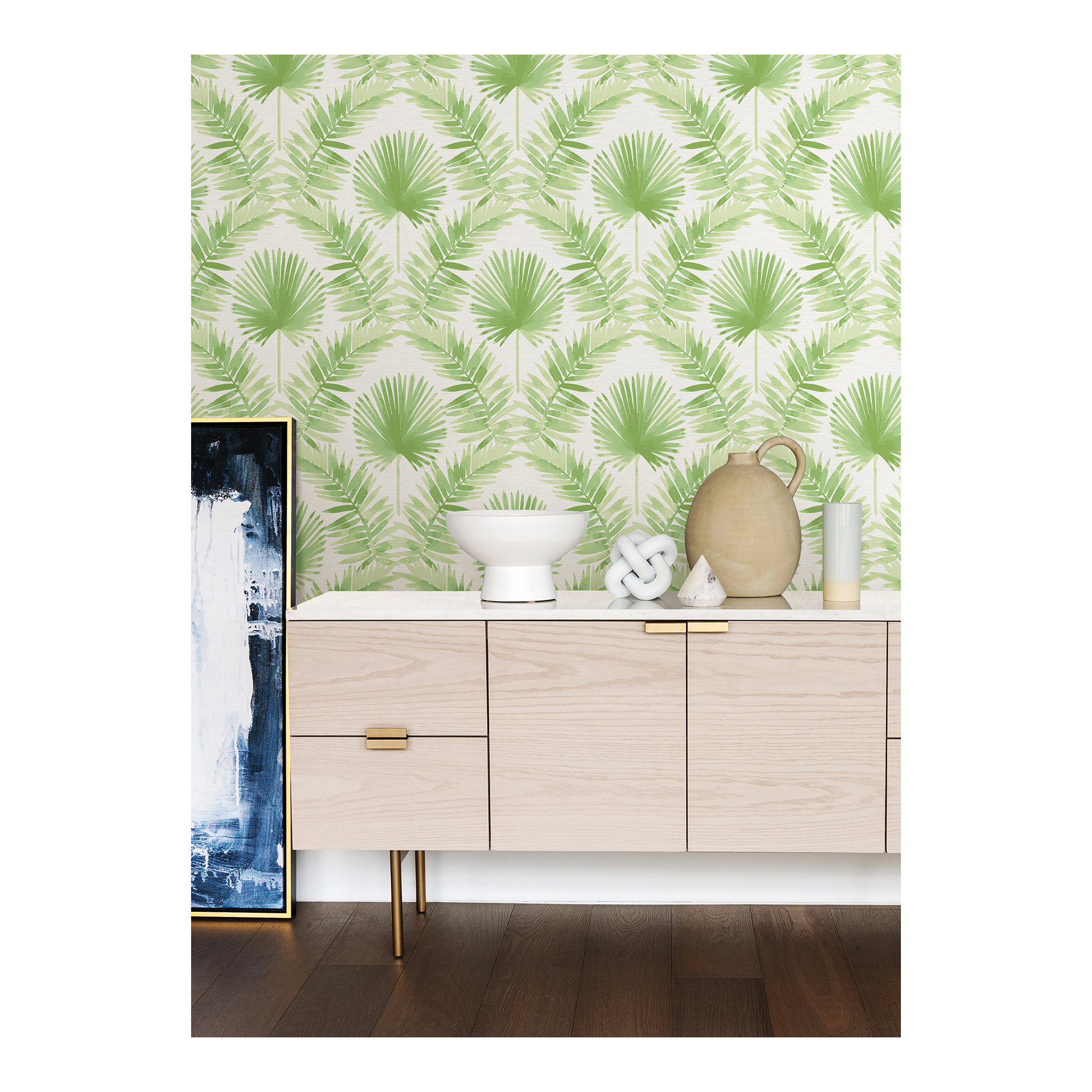 Dorinda Botanical Wallpaper, Green