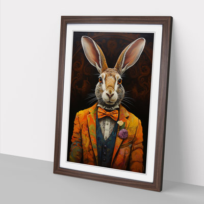 Hare Contemporary - Single Picture Frame Print on Wood