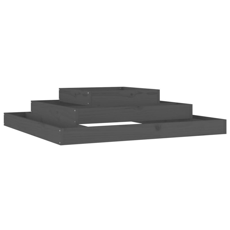 Adner Self-Watering Wood Raised Garden Bed, Grey, 27cm H x 110cm W x 110cm D