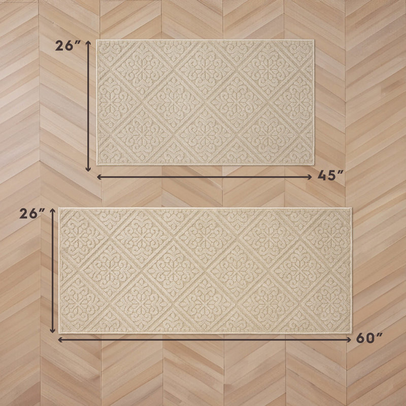 Laura Ashley Austell Solid Hi-Low Tufted Rugs, Rectangle 2'2" x 3'9"/Runner 2'2" x 5', Beige