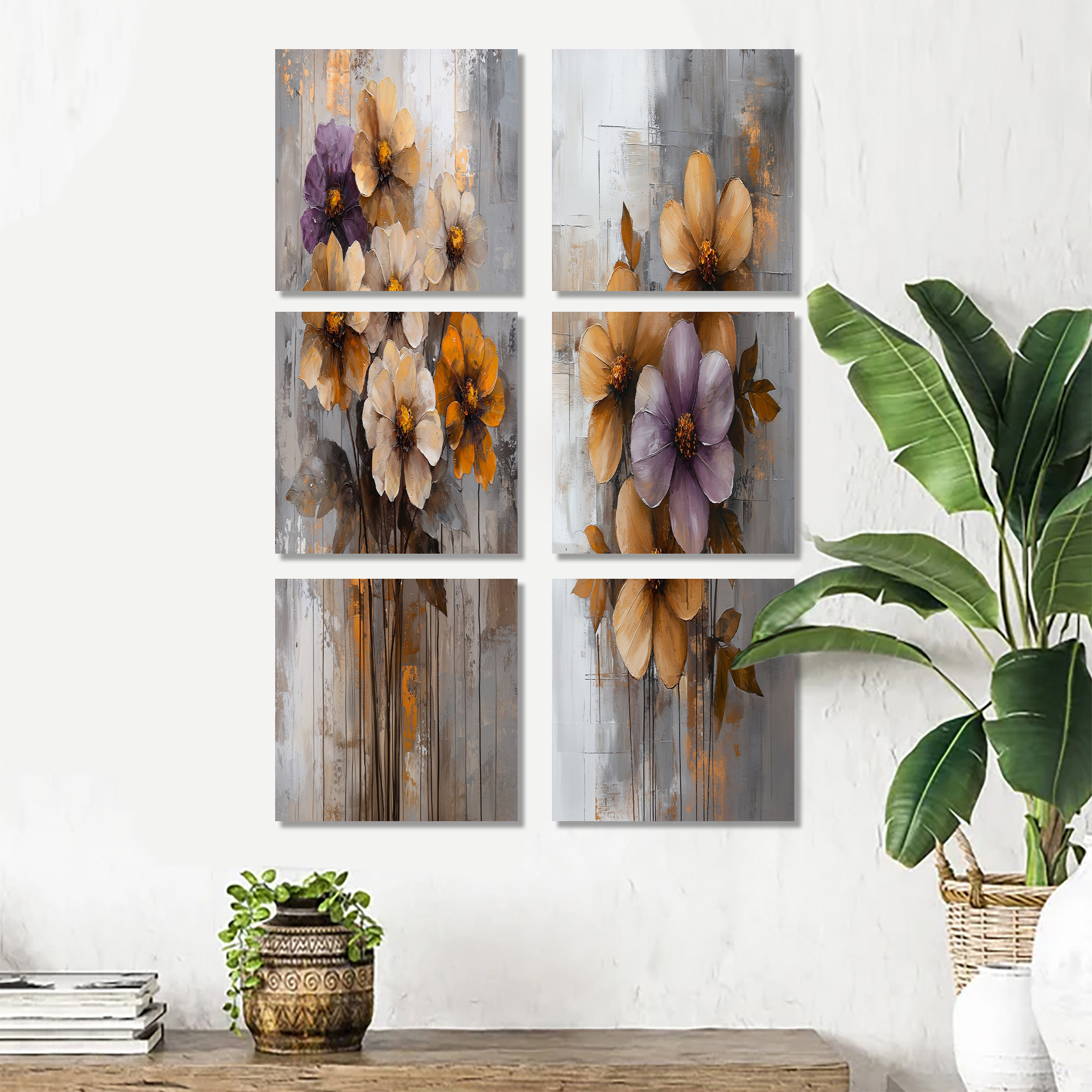 Image showcasing Lark Manor Golden Zinnias Flowers Wild Beauty Unfolded - Floral Wall ...