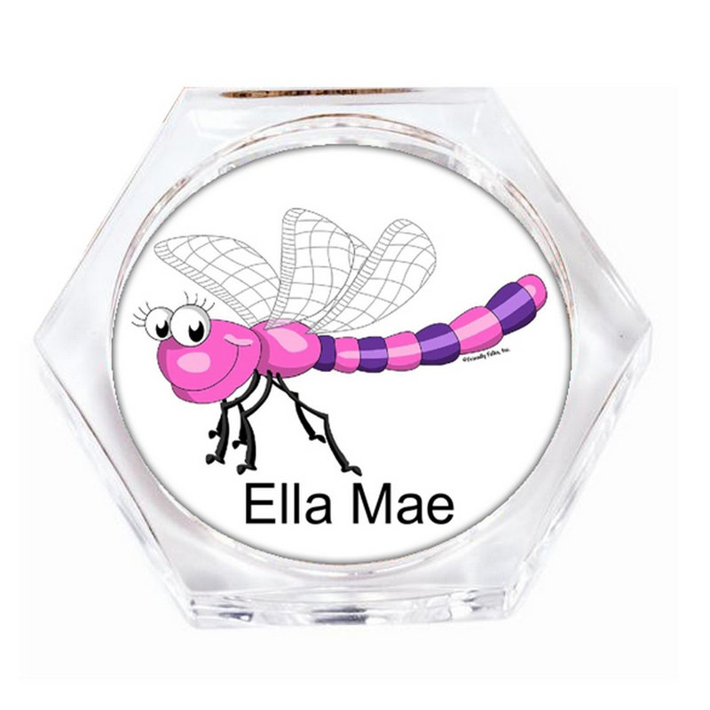 Ensemble de 4 sous-verres personnalisés Dragonfly, Oui