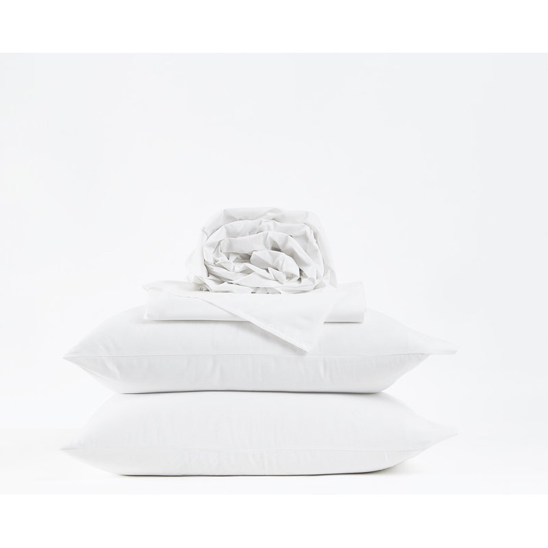 Ensemble de draps 100% coton Frye, Ensemble de draps pour grand lit avec 2 taies d'or