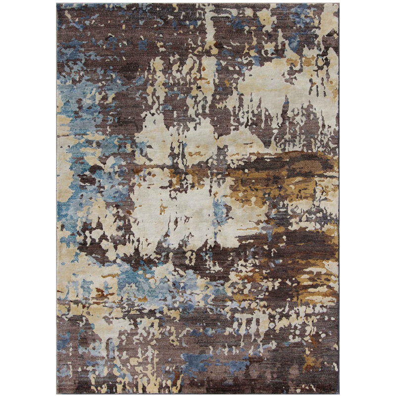 Geometric Hand Knotted 153cm X 215cm Area Rug