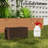2 Pack 20 Inch Railing Planter Box, Hanging Flower Pots, Brown-1759175914