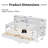Wooden Daybed with Storage Shelves, Multi-functional Bed with Two Storage Drawers and Study Desk-608781554-608781557