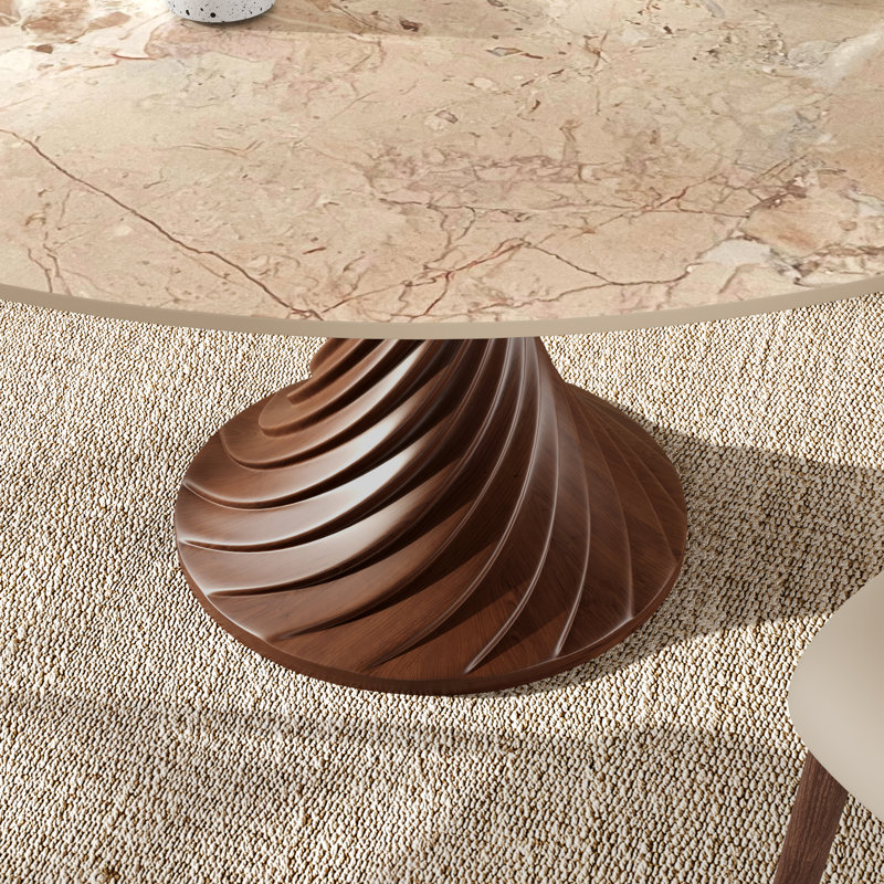 Table de salle à manger Modern, 29.5" H x 39" W x 39" D, Pastelle / noyer foncé
