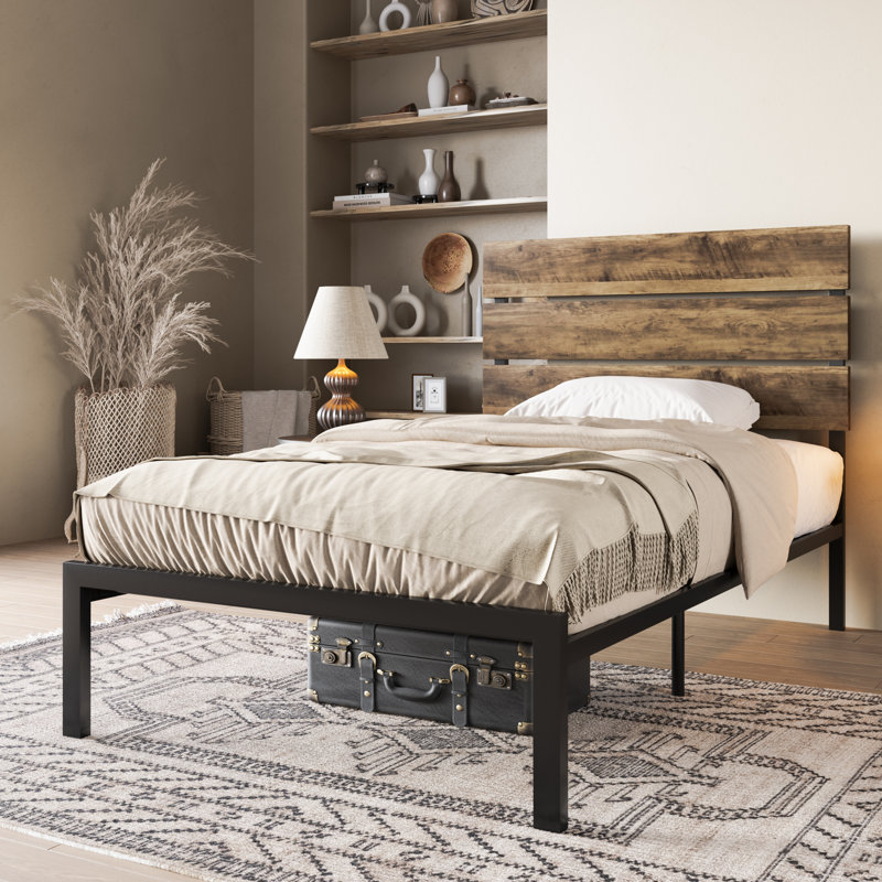 Rylann Slat Bed, Light Brown, Twin