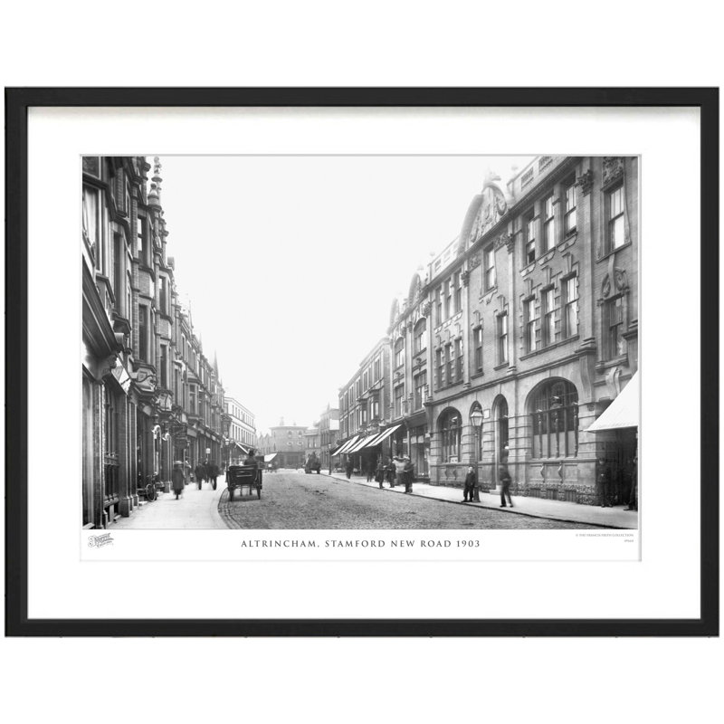 Altrincham, Stamford New Road 1903 by Francis Frith - Single Picture Frame Print, 40cm H x 50cm W x 2.3cm D