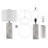 23.25" Distressed Gray Table Lamp LED Integrated