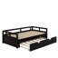 Lit de jour simple en bois avec couchette, lit de jour extensible avec couchette-972807603