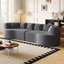 Canapé modulaire incurvé surdimensionné, 106,3 pouces, très grand canapé moderne sans os avec 6 coussins en chenille et mousse à mémoire de forme à assise profonde-743937664