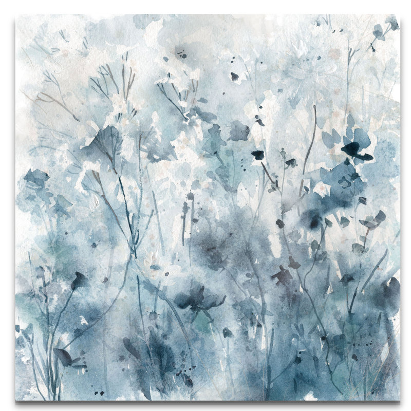 « Misty Wildflower Morning », reproduction d'art sur toile, H 24 po x l 24 po x P 1,5 po, Toile tendue