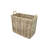 Set Of 2 Grey Rectangle Rattan Baskets