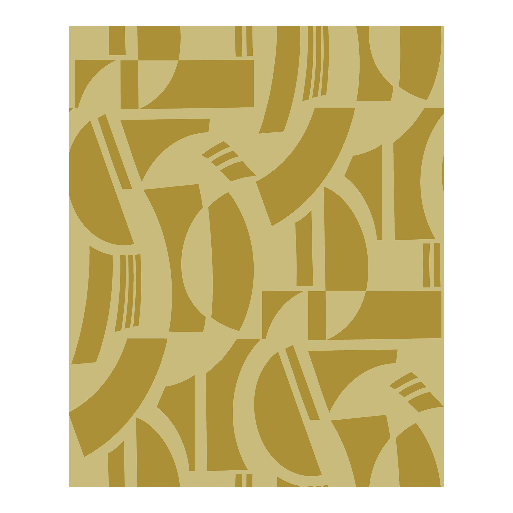 Carter Geometric Flock Wallpaper, Yellow