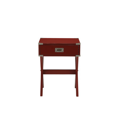 Babs Red Finish Accent Table