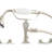 P1027 British Telephone Wall Mounted Faucet with Cross Handles and 7" Center Faucet Body-132202460