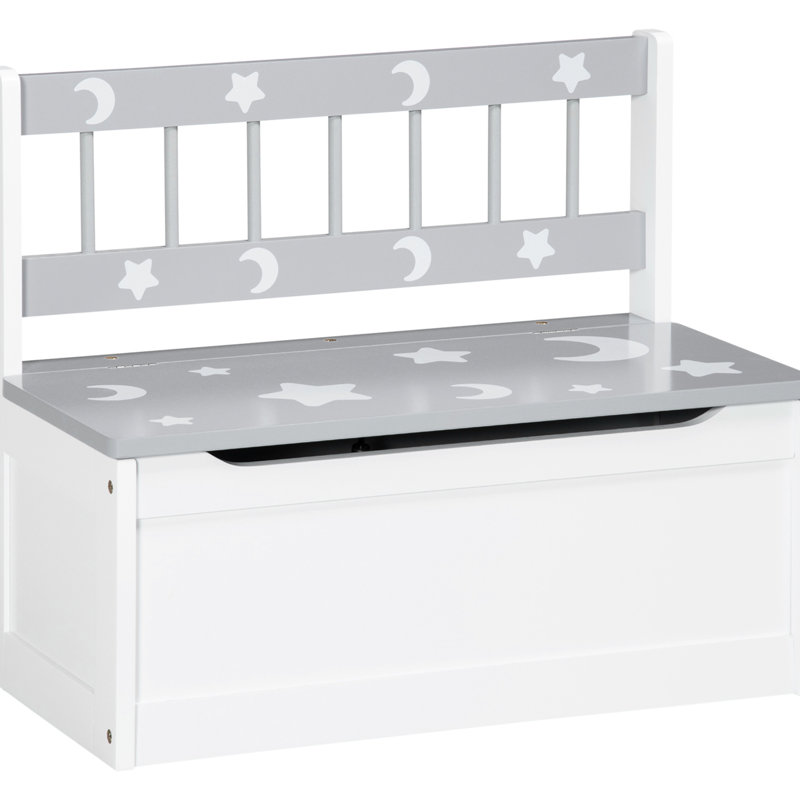 Furniture - Gray Storage Bench With Ample Room For 27L Interior Chest Gray, ' Bedroom &