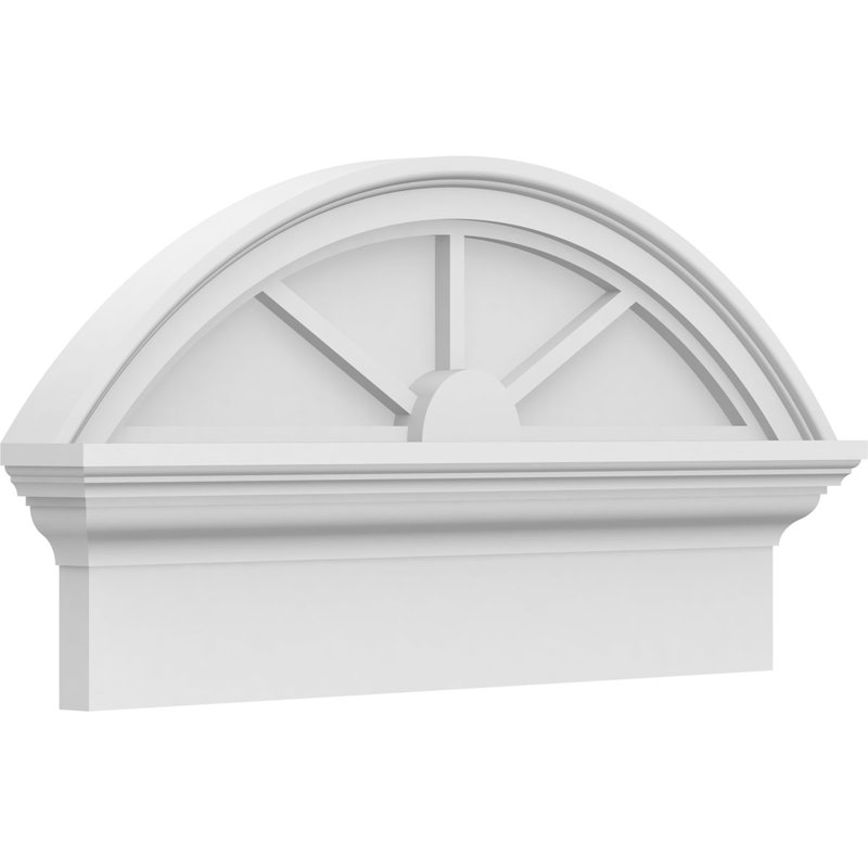 x 2-3 / 4 "P à arche de segment architectural 3 branches en PVC de qualité architecturale, H 12 7/8 po x l 24 po x P 2 3/4 po