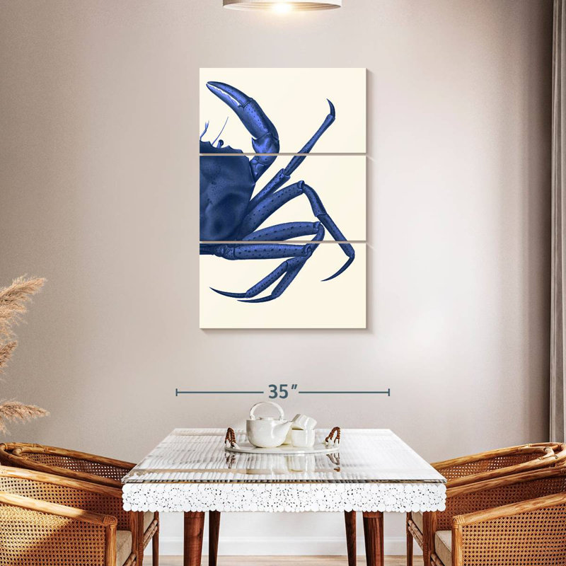 Brampt Contrasting Crab In Navy Blue B, 32" H x 20" W