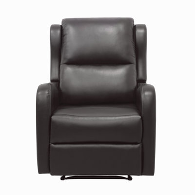 Reclining Chair 1Pc Comfort Seating Faux Leather Upholstery Living Room Furniture Solid Wood