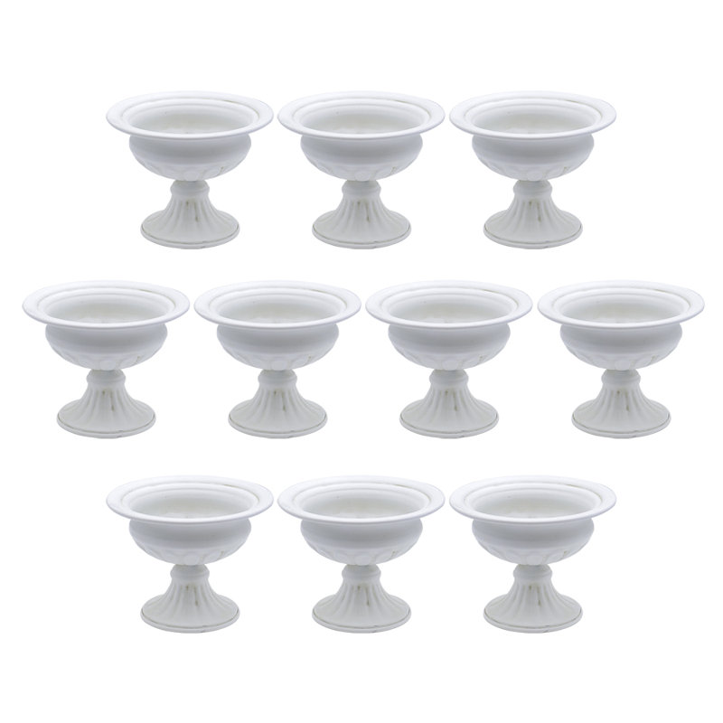 Alexus Metal Table Vase, White