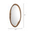 Miroir ovale en bois naturel