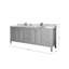 84 po Nashville X P 22 po Meuble-lavabo double D noir avec quartz Cove Edge-110811526