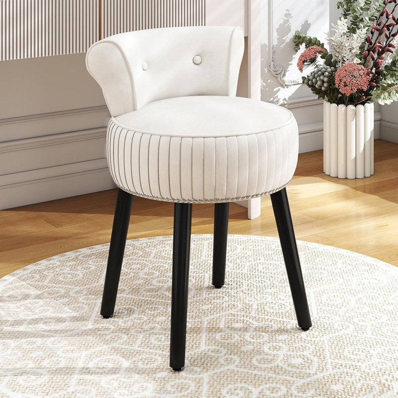 Accent Stool, Beige