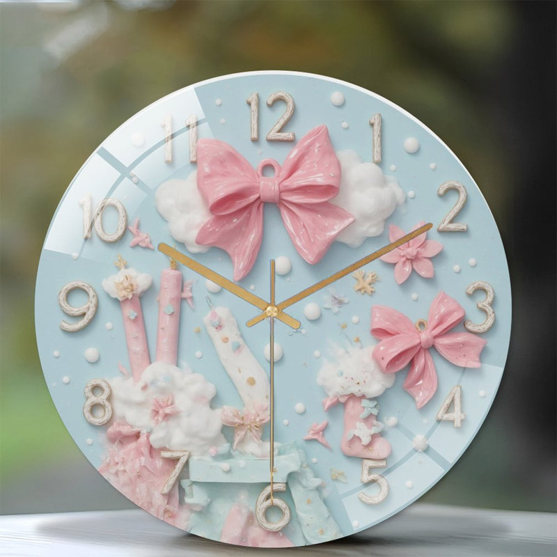 Horloge murale moderne en verre 12 po